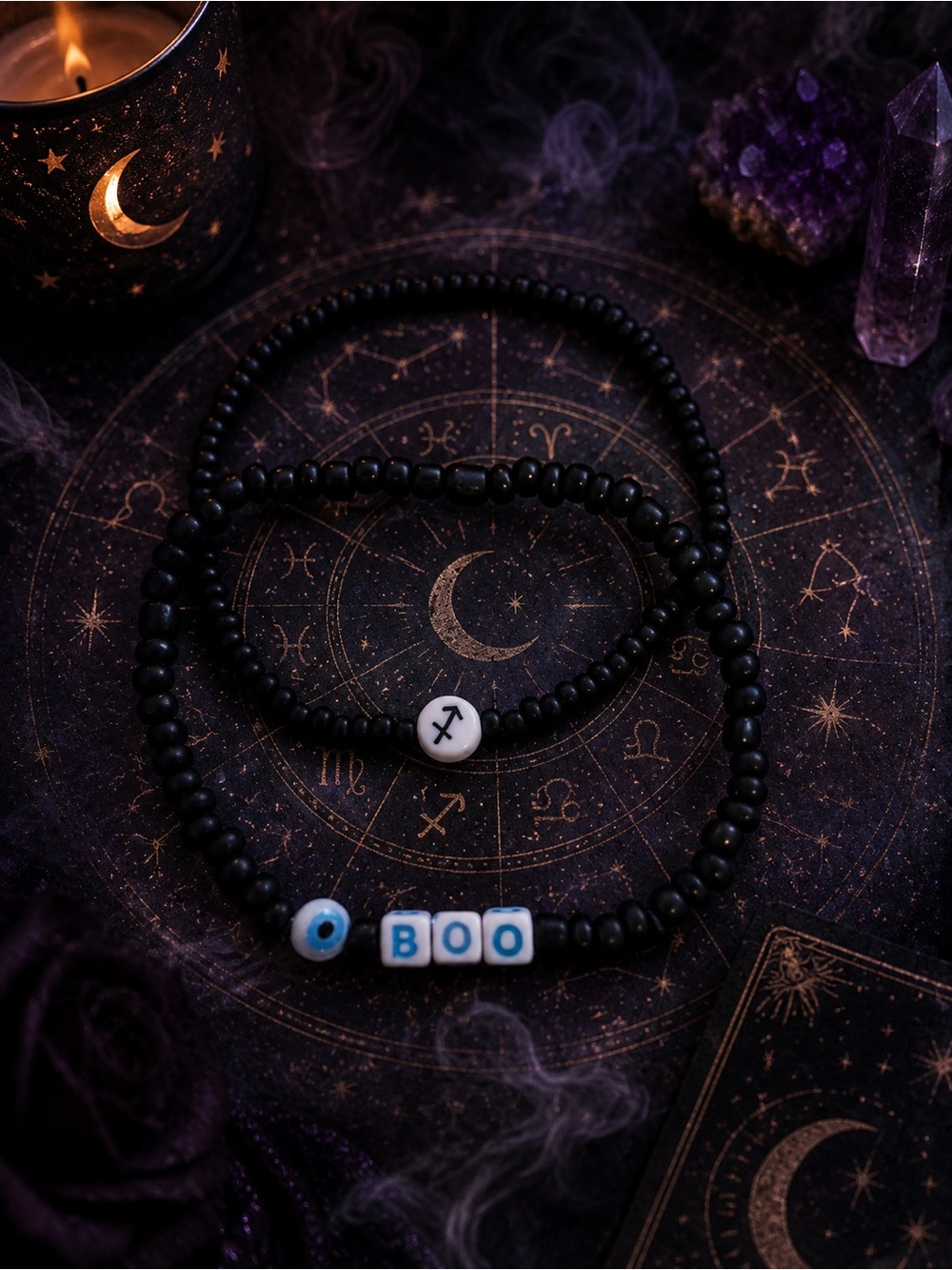 Spooky Zodiac Boo Bracelet Set 9”